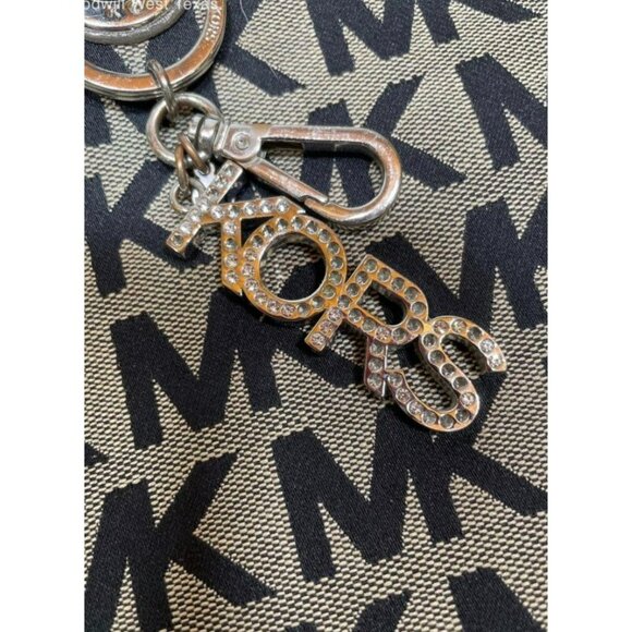 Michael Kors Signature MK Canvas Tote Bag With Silver Charm Accent - Picture 3 of 6